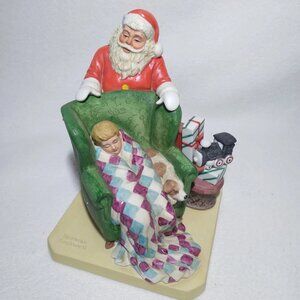 VTG Norman Rockwell Museum 1982 Collector’s Christmas Figurine Waiting for Santa